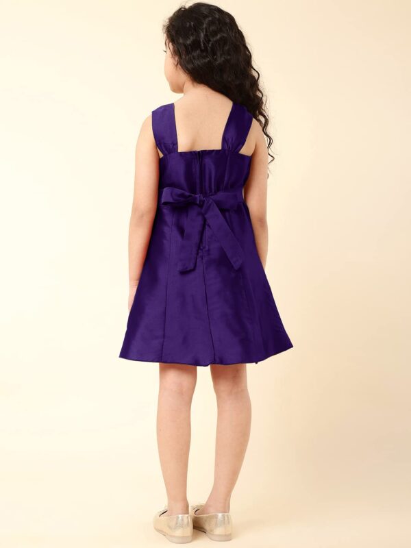 A.T.U.N Girl's Skater Dress (GDRS JES AMT_Amethyst_6-7 Years_Amethyst_6 Years-7 Years) - Image 4