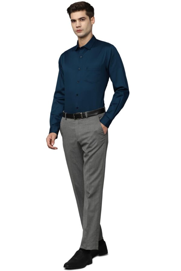 Allen Solly Men's Regular Fit Shirt (ASSFQSPF459628_Teal 40) - Image 2