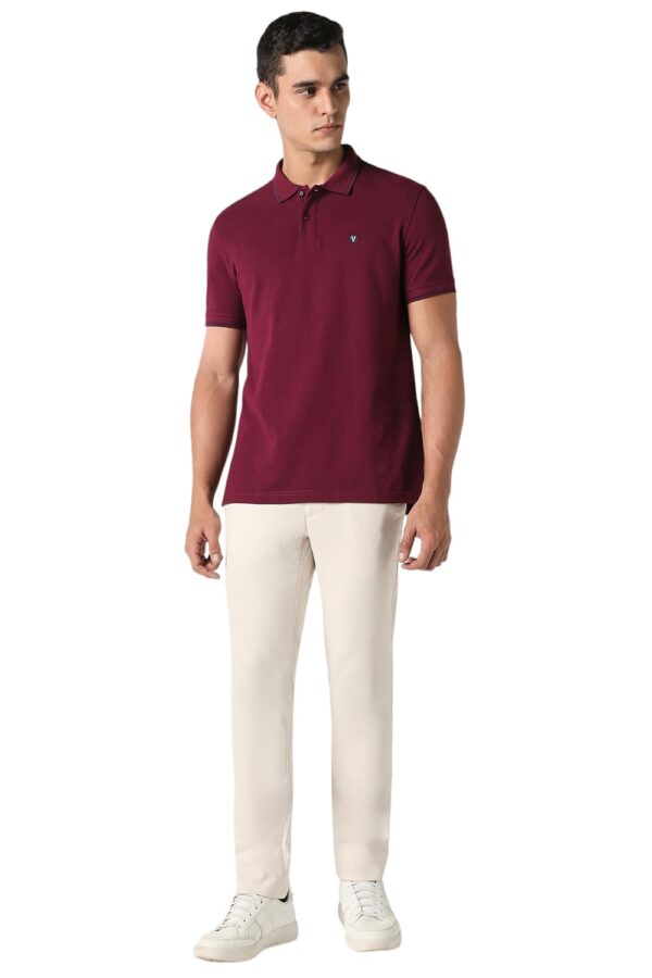 Van Heusen Men's Regular Fit Polo T-Shirt (VSKP517S011406_Light Purple XL) - Image 4