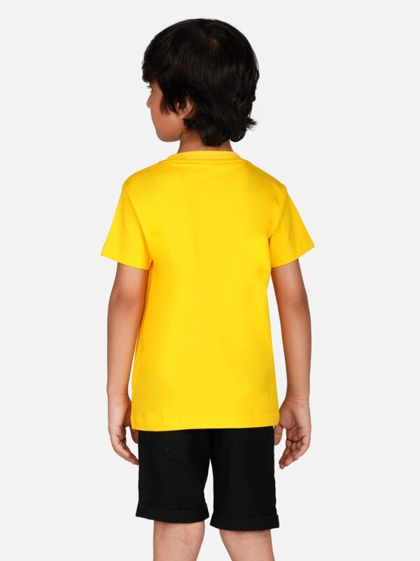 Original Branded Round Neck Boys Kids T-Shirt Half Sleeves. 100% Cotton Rich Ultra Soft Fabric. Comfortable Stylish Durable Plain Solid Color (in, Age, 5 Years, 6 Years, Regular, Yellow) - Image 5