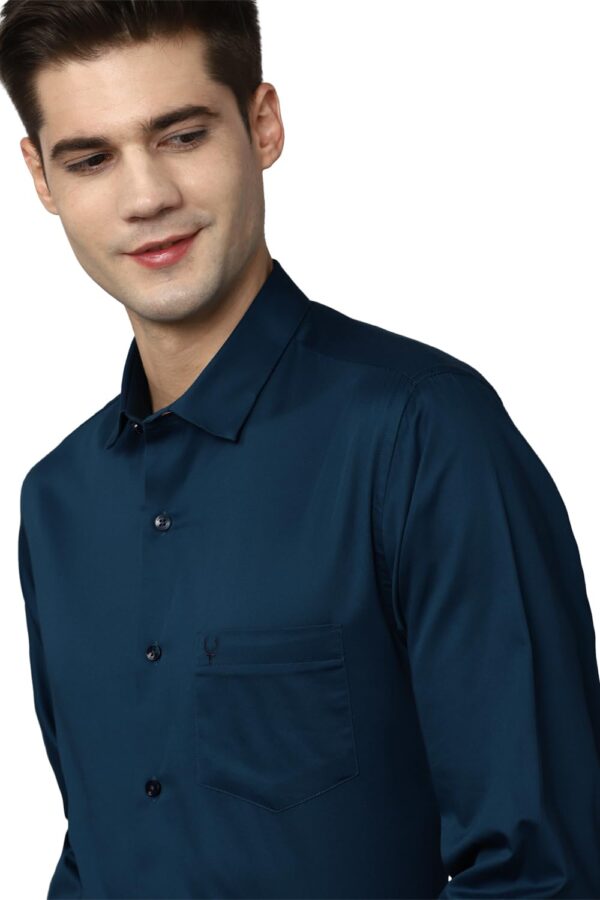 Allen Solly Men's Regular Fit Shirt (ASSFQSPF459628_Teal 40) - Image 3