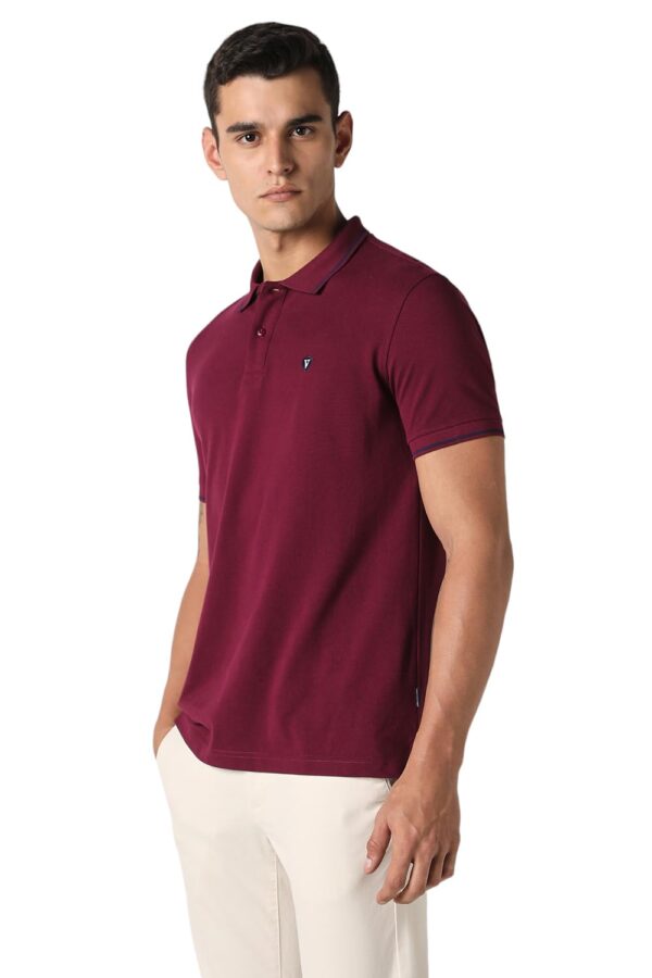 Van Heusen Men's Regular Fit Polo T-Shirt (VSKP517S011406_Light Purple XL) - Image 5