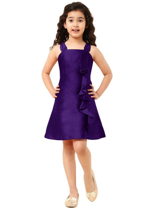 A.T.U.N Girl's Skater Dress (GDRS JES AMT_Amethyst_6-7 Years_Amethyst_6 Years-7 Years)