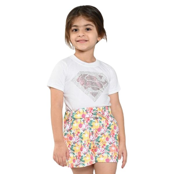 BONKIDS Girl's Chino Shorts (BON9521_Multicolor