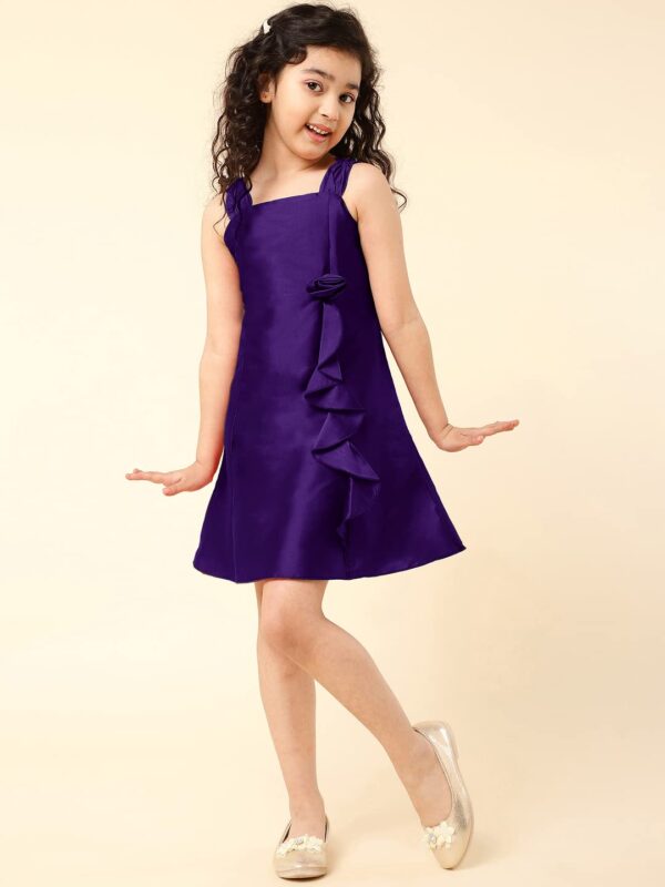 A.T.U.N Girl's Skater Dress (GDRS JES AMT_Amethyst_6-7 Years_Amethyst_6 Years-7 Years) - Image 5