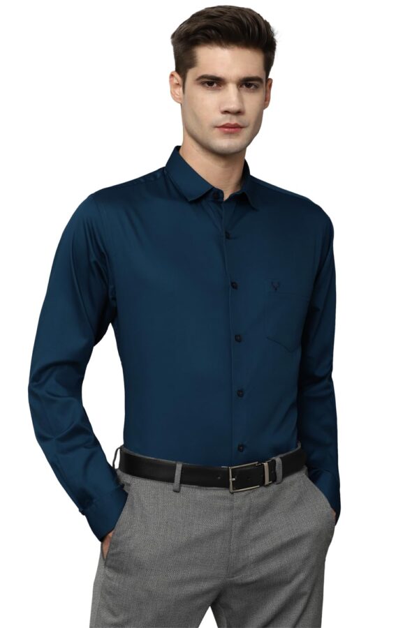 Allen Solly Men's Regular Fit Shirt (ASSFQSPF459628_Teal 40)