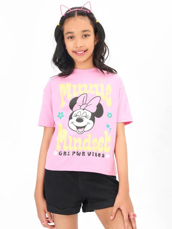 BONKIDS Girl's Regular Fit T-Shirt (BON9483_Pink - Image 6