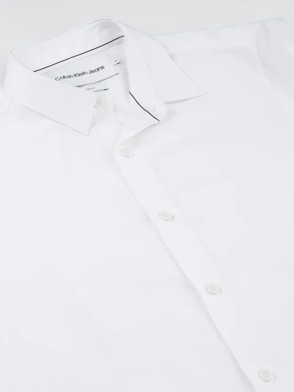 Calvin Klein Jeans Men's Slim Fit Shirt (J327436YAF White - Image 3