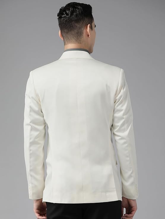 Men’s White Formal & Casual Blazer - Image 2