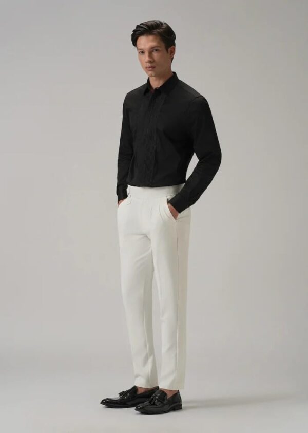 Men's Gurkha Pants, Classic Military Style, Casual Trousers (in, Numeric, 32, Regular, White) - Image 7