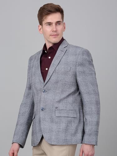Men’s Blue Checkered Blazer – Full Sleeve Formal Jacket with Notch Lapel - Image 8