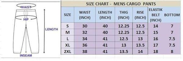 CLUBLAVISH Reguler Fit Cotton Cargo Pants for Men Grey - Image 2