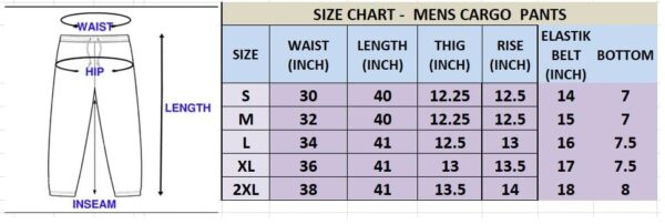 Lymio Reguler Fit Cotton Cargo Pants for Men (Cargo-47-Black-XL) - Image 5
