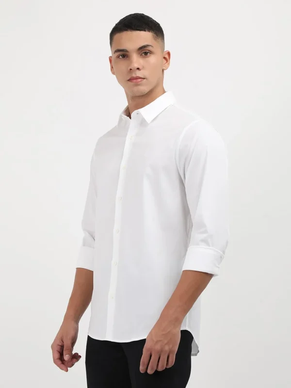 Calvin Klein Jeans Men's Slim Fit Shirt (J327436YAF White - Image 9