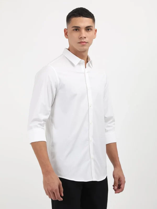 Calvin Klein Jeans Men's Slim Fit Shirt (J327436YAF White - Image 8