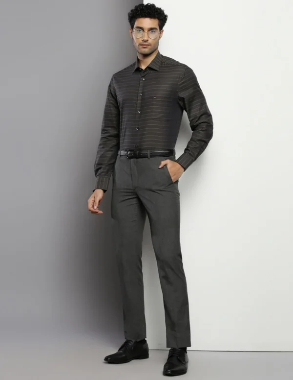 Tommy Hilfiger Mens Green Color Shirt (44) - Image 7