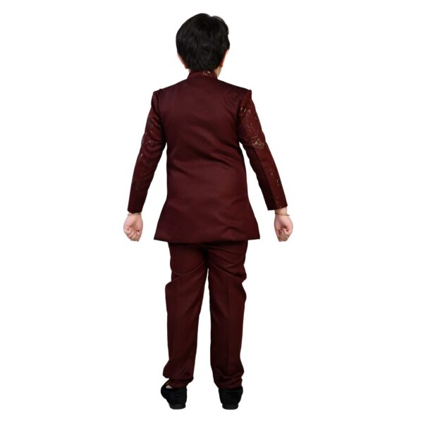 ZOLARIO Sherwani for Kids Boys, Ideal for Birthday, Marriage, Diwali and Other Functions. 3-4 years, Red color - Image 2