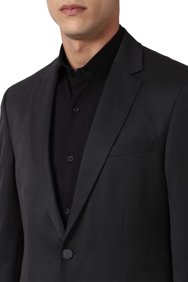 Peter England Men's Regular Blazer (Pebzotlby15203_Charcoal_40, Formal Blazer) - Image 3