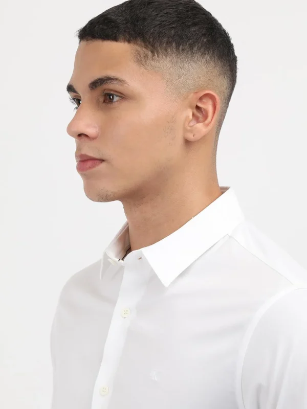 Calvin Klein Jeans Men's Slim Fit Shirt (J327436YAF White - Image 4