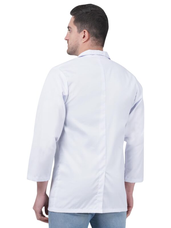 Full short lab coat | Unisex | 3 Pocket | 100% Terri cotton fabric | Perfect Fit | Anti Wrinkle | Lightweight | Durable (3XL) - Image 2
