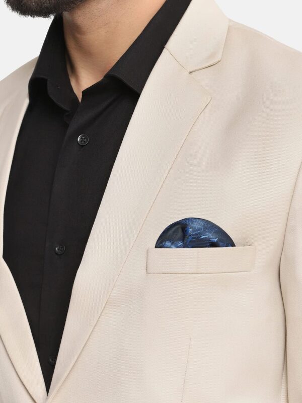 TAHVO Men's Single Breasted Regular Fit Blazer for Occasion, Weddings, Party (Beige, 42) - Image 5