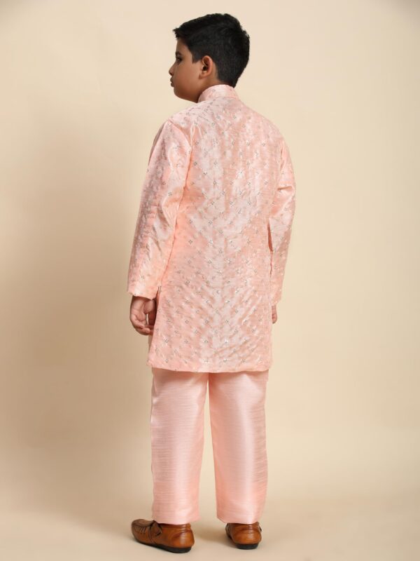 Pro-Ethic Developer Kids Indo-Western set for boys Wedding festive Outfit Sherwani Kids Traditional Outfit for Baby Boys (S-259) (5-6 Years, Pink) - Image 5