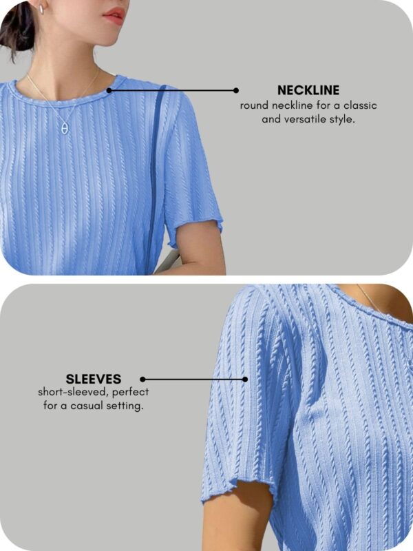 GRECIILOOKS Women Regular Fit Tops | Tops for Women | Tops for Jeans for Women | Korean Tops for Women | Tops for Women | Western Tops for Women Stylish (in, Alpha, M, Regular, Blue) - Image 4
