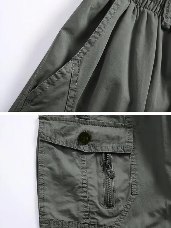 Lymio Men Cargo || Men Cargo Pants || Men Cargo Pants Cotton || Cargos for Men (Cargo-119-Green-M) - Image 2
