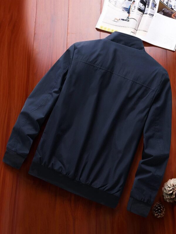 TAGAS Men's Polyester Standard Length Bomber Jacket (Mj-9015-Navy-Medium_Navy) - Image 5