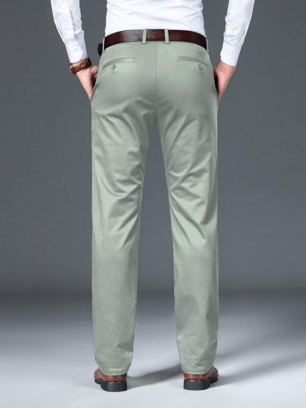 AVANOVA Men's Solid Light Pista Trousers Light Business Style Slightly Stretch Straight Leg Pants for Outdoor Casual Daily Trouser II Men's Regular Casual Pants Trouser (Trouser 126 Light Pista-34) - Image 7