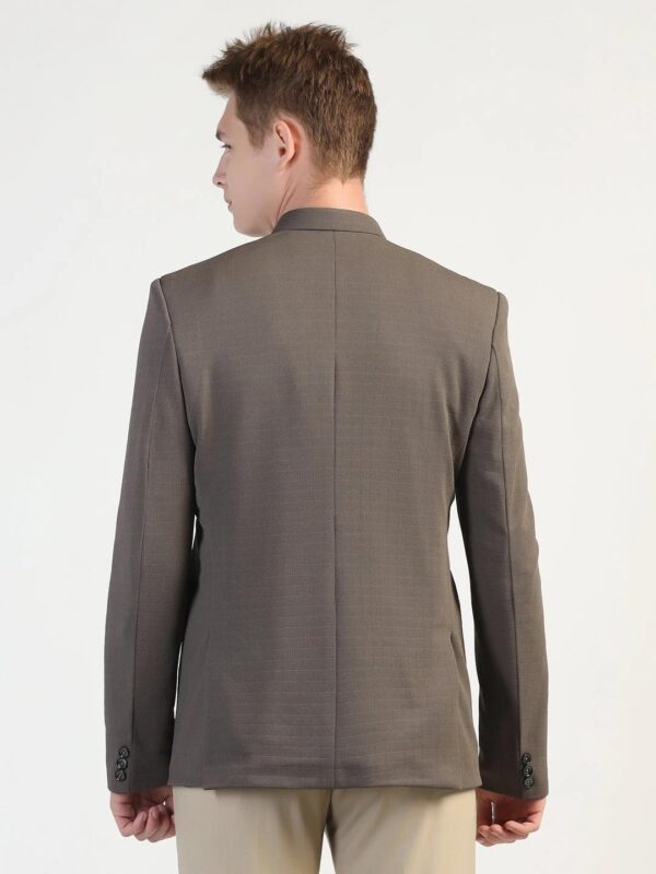 TAHVO Men's Formal Blazer | Wedding Indo-Western Coat | Mandarin Collar Suit Jacket (in, Numeric, 34, Brown) - Image 9