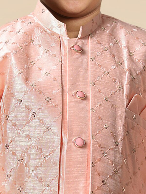 Pro-Ethic Developer Kids Indo-Western set for boys Wedding festive Outfit Sherwani Kids Traditional Outfit for Baby Boys (S-259) (5-6 Years, Pink) - Image 6