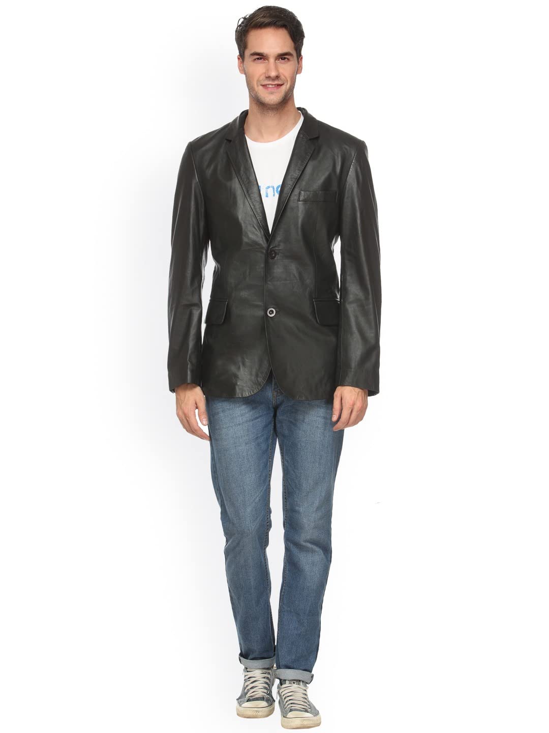 Men’s Genuine Leather Jacket – Classic Biker Style, Slim Fit Real Leather with Zipper Closure & Comfortable Lining – Casual & Motorcycle Wear - Image 2