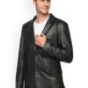 Men’s Genuine Leather Jacket – Classic Biker Style, Slim Fit Real Leather with Zipper Closure & Comfortable Lining – Casual & Motorcycle Wear