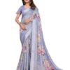 Graceful Floral Zari Linen Blend Saree – Lightweight & Elegant Saree for Daily, Office, and Festive