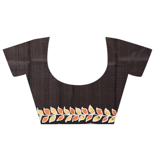 3stones Women's Pure Silk Saree | Handwoven, Hand Batik Pure Saree with Unstiched Blouse Material Piece | Suitable for All Indian Weddings & Festivals| Traditional Pattern | Black and Cream - Image 7