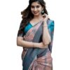 Yashika Women Kanjivaram Silk Weaving Banarasi Saree With Blouse Material |saree for Women | saree collection 2025 | New Sari | Latest Saree (AZ-YS-OG-SUKRITA PEACH)