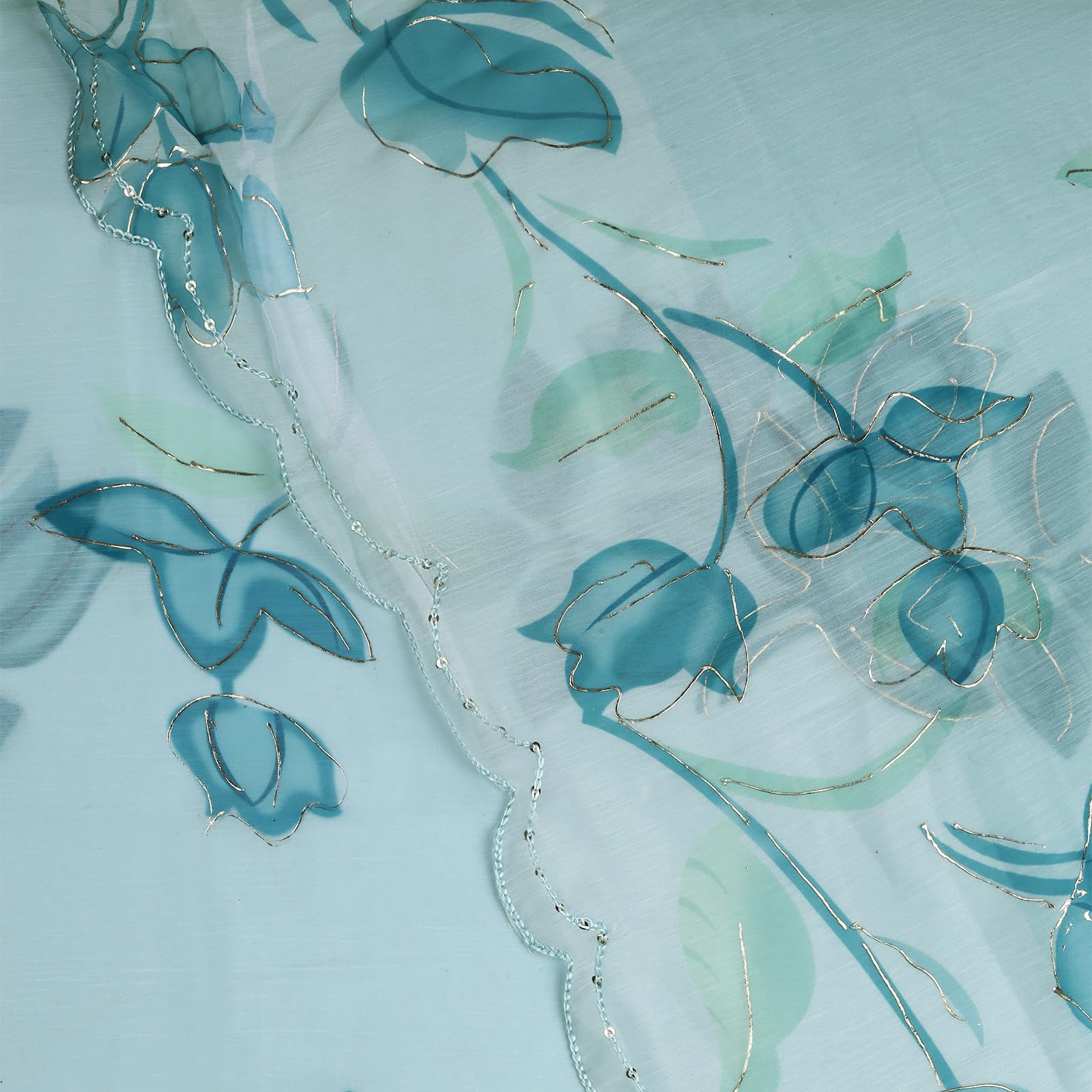 TEEJH Springtime Serenity Chiffon Saree - Image 3