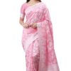 Glory Sarees Women's Banarasi Artificial Silk Saree With Blouse Piece (kara124-pink_Pink)