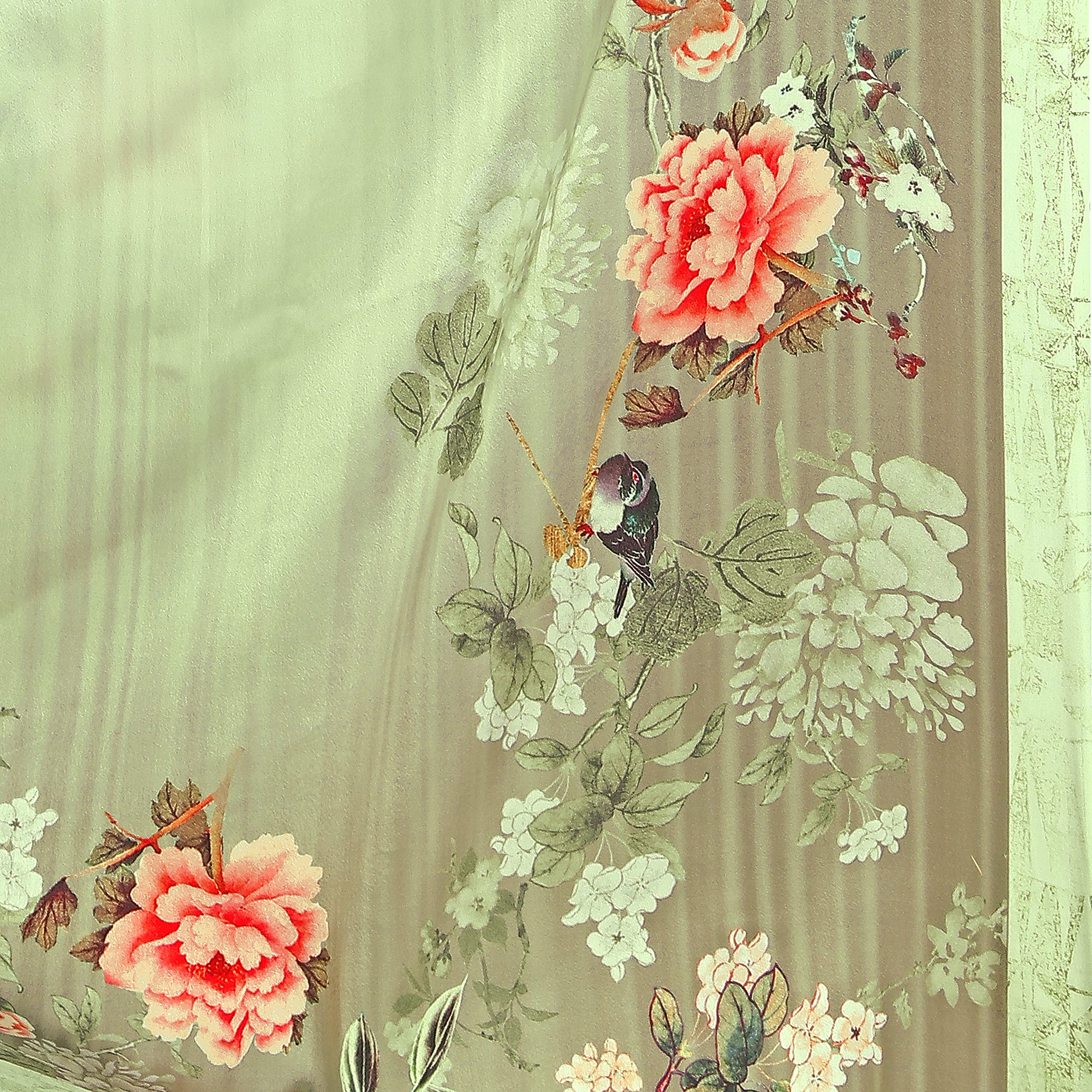 Rekha Maniyar Women's Ikat Satin Saree With Blouse Piece (Pista) - Image 2